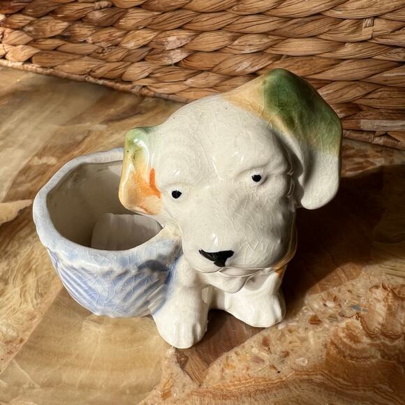 Made in Occupied Japan Dog Match Holder - Picture 2 of 5